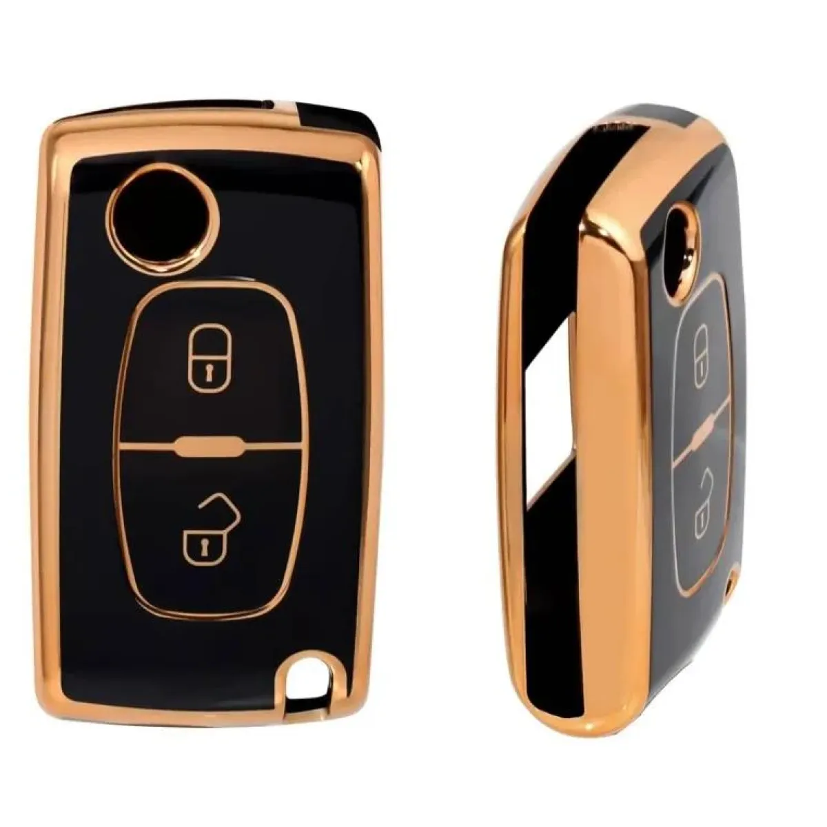 Outlet TPU Sleutelhoesje voor Citroën goud D2 Autosleutelhoesjes