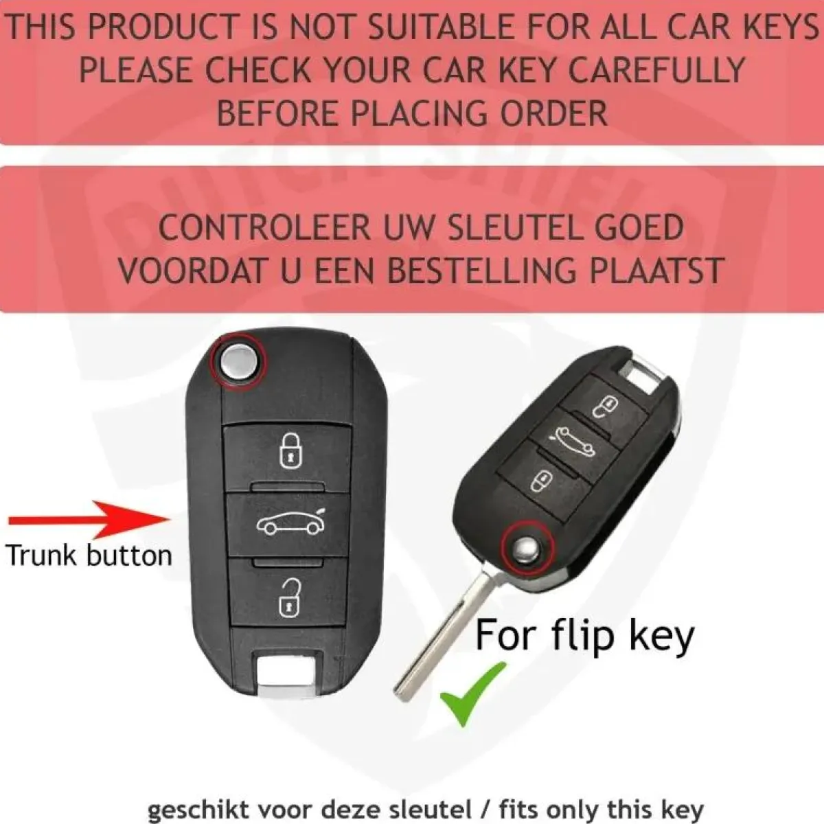 Outlet TPU Sleutelhoesje voor Citroën goud A3 Autosleutelhoesjes