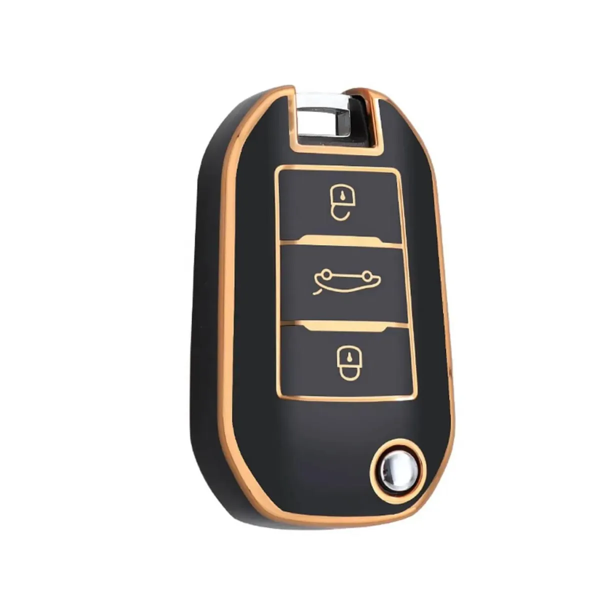 Outlet TPU Sleutelhoesje voor Citroën goud A3 Autosleutelhoesjes