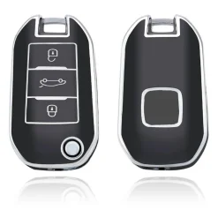 Sale TPU Sleutelhoesje voor Citroën zwart A3 Autosleutelhoesjes
