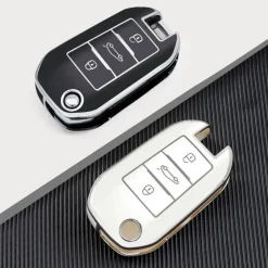 Sale TPU Sleutelhoesje voor Citroën zwart A3 Autosleutelhoesjes