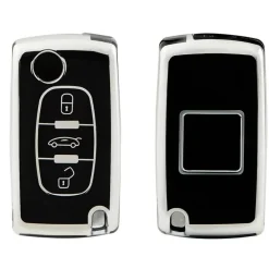 Outlet TPU Sleutelhoesje voor Citroën zwart D3 Autosleutelhoesjes