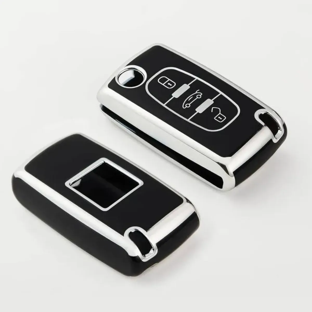 Outlet TPU Sleutelhoesje voor Citroën zwart D3 Autosleutelhoesjes