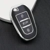 Clearance TPU Sleutelhoesje voor Citroën zwart B3 Autosleutelhoesjes