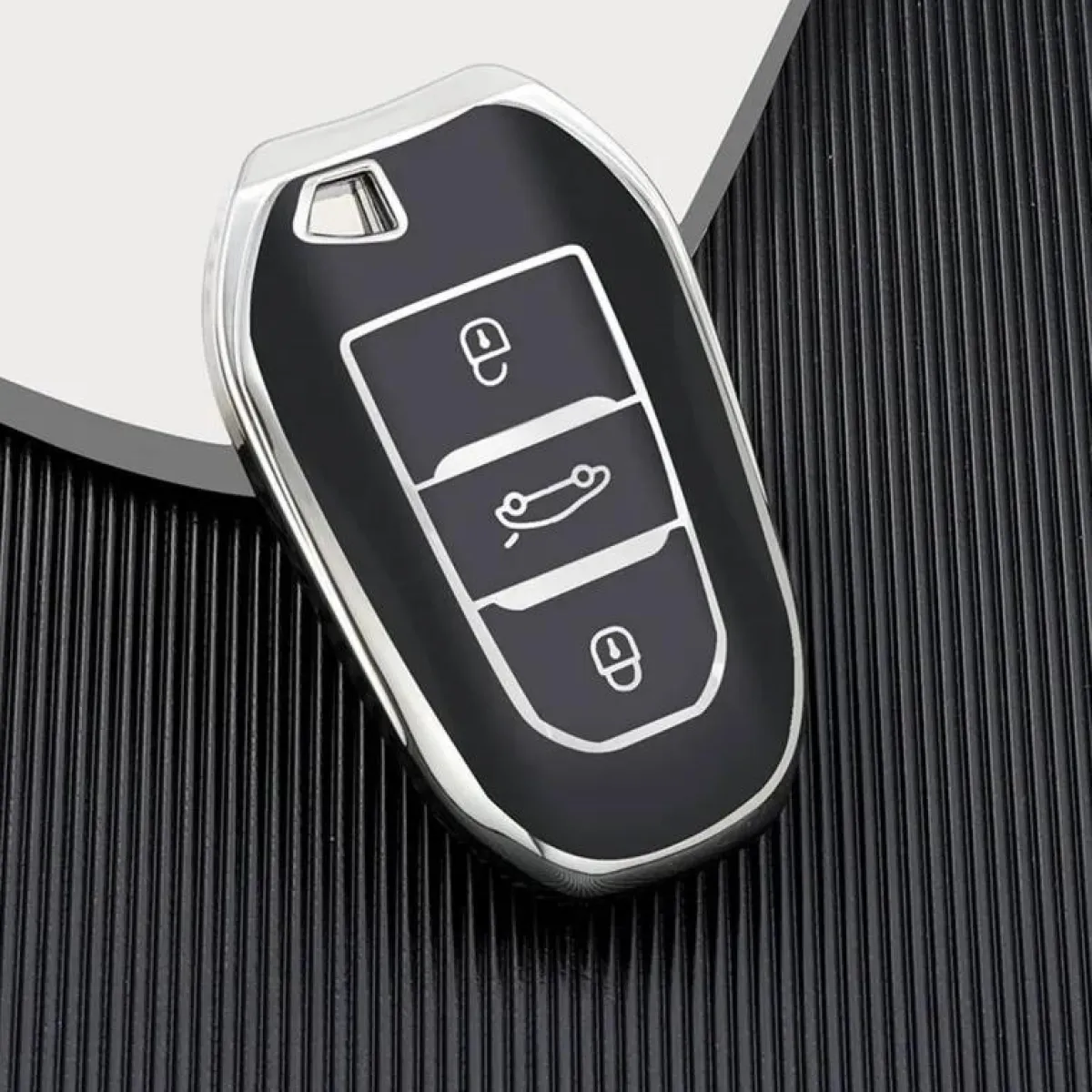Clearance TPU Sleutelhoesje voor Citroën zwart B3 Autosleutelhoesjes