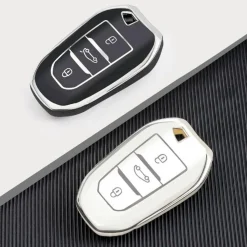 Clearance TPU Sleutelhoesje voor Citroën zwart B3 Autosleutelhoesjes