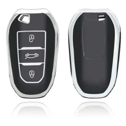 Clearance TPU Sleutelhoesje voor Citroën zwart B3 Autosleutelhoesjes