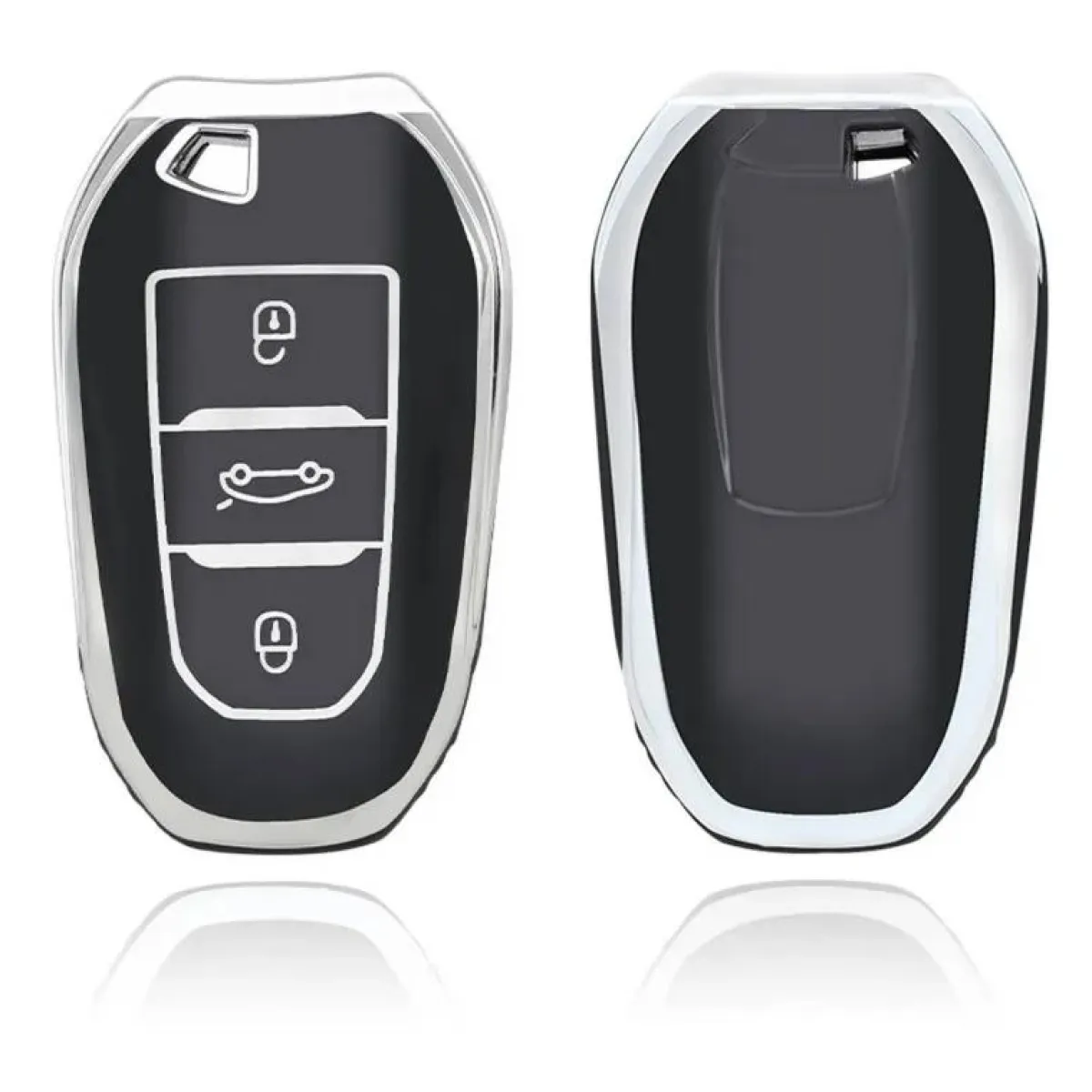 Clearance TPU Sleutelhoesje voor Citroën zwart B3 Autosleutelhoesjes