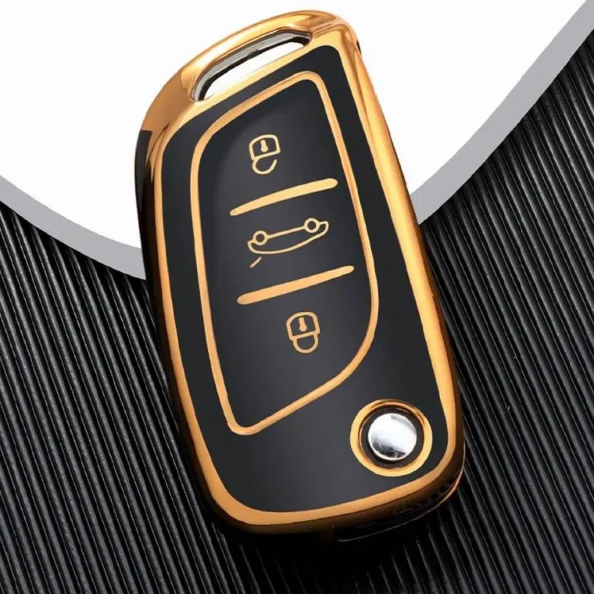 Hot TPU Sleutelhoesje voor Citroën goud C3 Autosleutelhoesjes