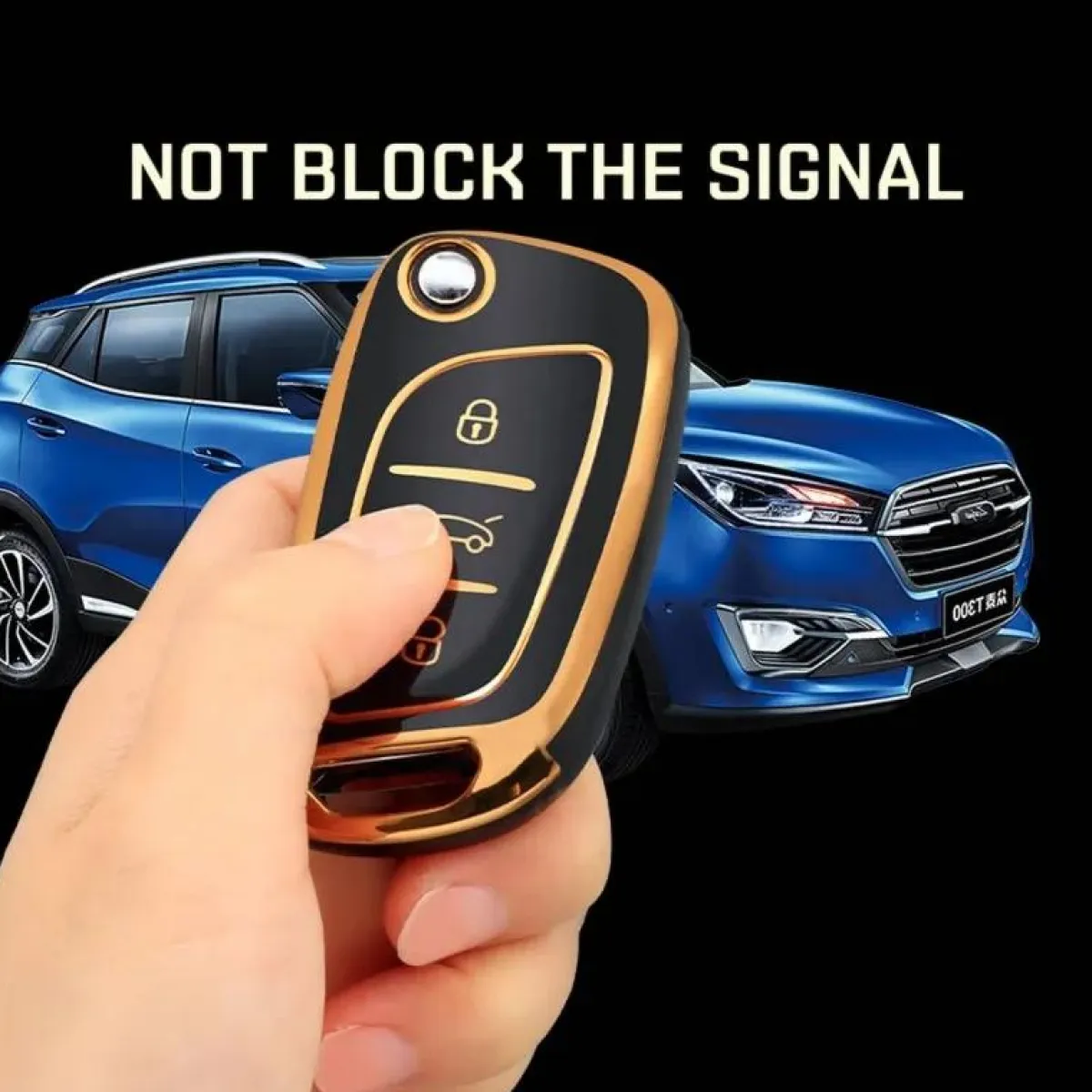Hot TPU Sleutelhoesje voor Citroën goud C3 Autosleutelhoesjes