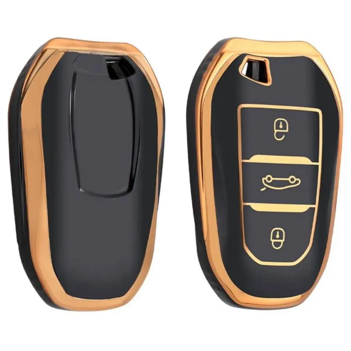 TPU Sleutelhoesje voor Citroën goud B3 Autosleutelhoesjes