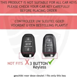 TPU Sleutelhoesje voor Citroën goud B3 Autosleutelhoesjes