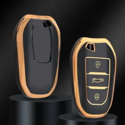 TPU Sleutelhoesje voor Citroën goud B3 Autosleutelhoesjes