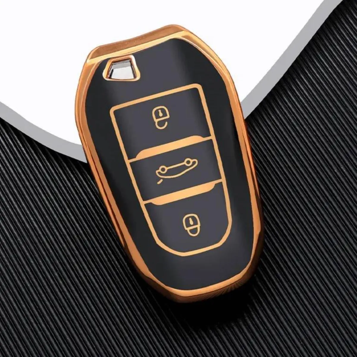 TPU Sleutelhoesje voor Citroën goud B3 Autosleutelhoesjes
