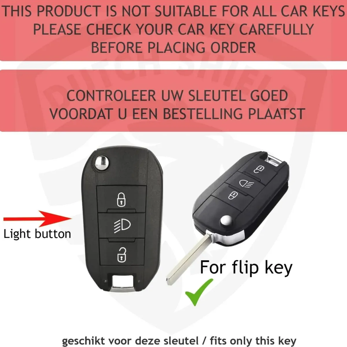 Online TPU Sleutelhoesje voor Citroën zwart A3B Autosleutelhoesjes