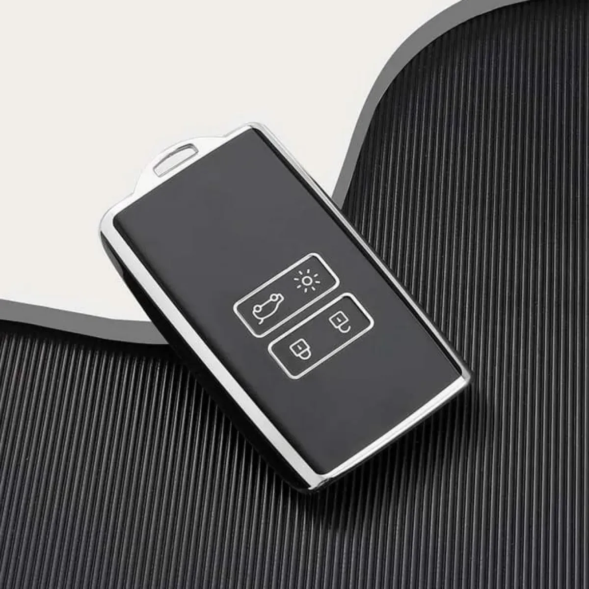 Best TPU Sleutelhoesje voor Dacia zwart A4 Autosleutelhoesjes