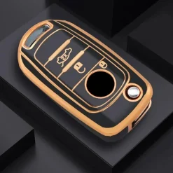 New TPU Sleutelhoesje voor Fiat / Abart goud B3 Autosleutelhoesjes