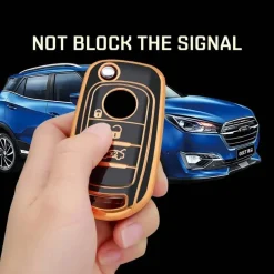 New TPU Sleutelhoesje voor Fiat / Abart goud B3 Autosleutelhoesjes
