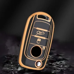New TPU Sleutelhoesje voor Fiat / Abart goud B3 Autosleutelhoesjes