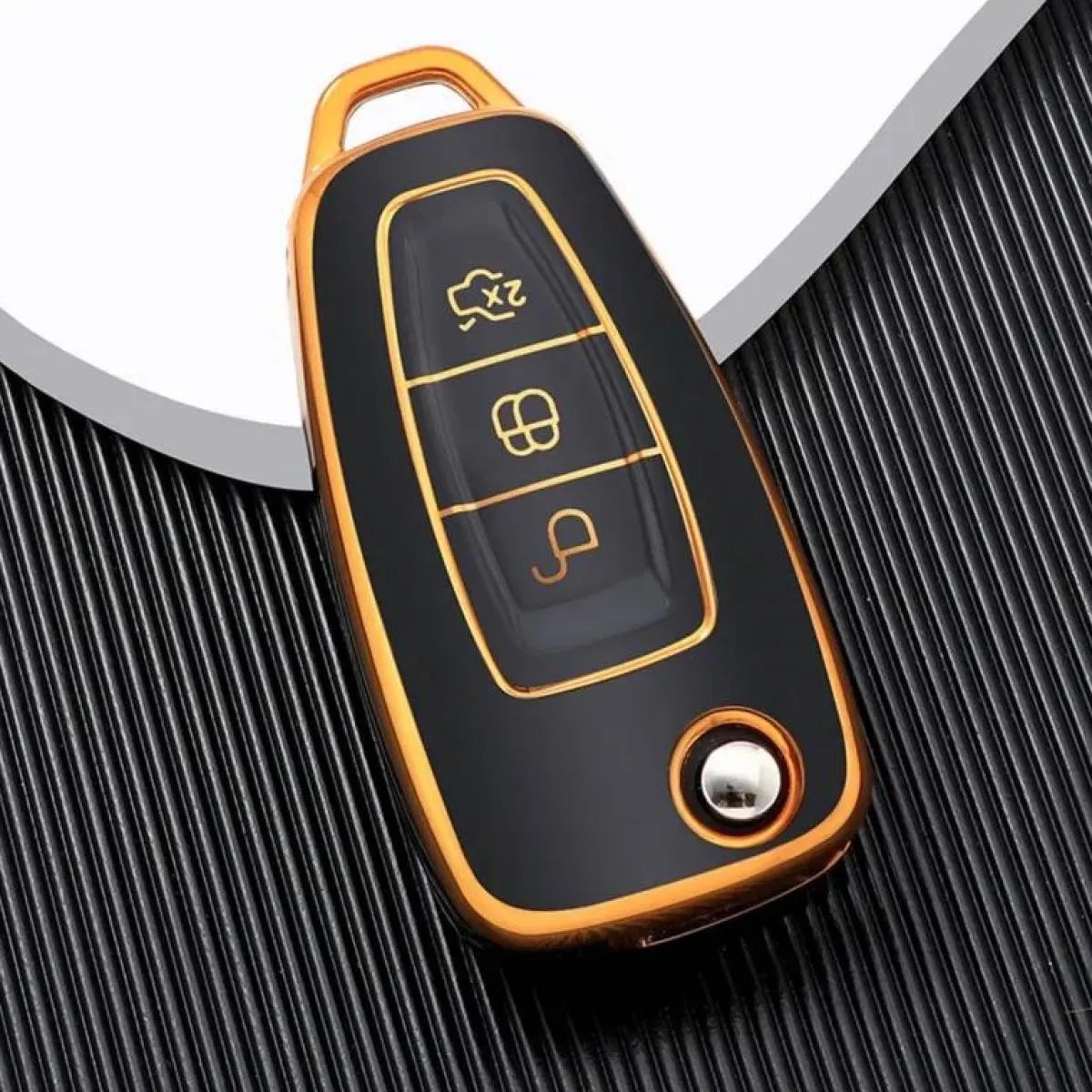 Outlet TPU Sleutelhoesje voor Ford goud E3 Autosleutelhoesjes