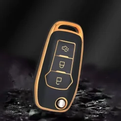 Hot TPU Sleutelhoesje voor Ford goud F3 Autosleutelhoesjes