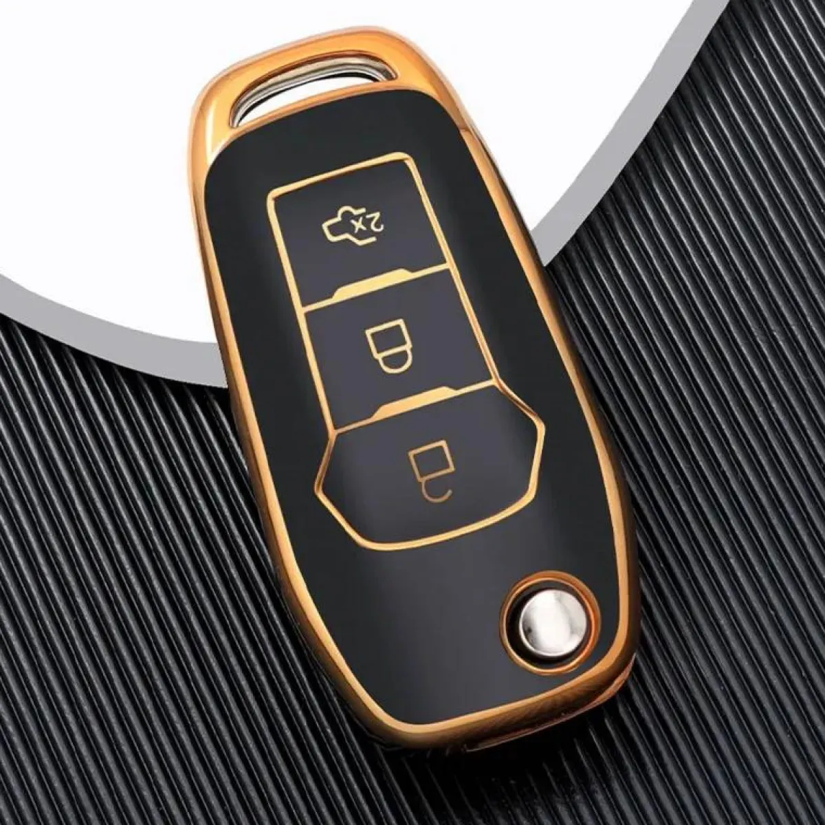 Hot TPU Sleutelhoesje voor Ford goud F3 Autosleutelhoesjes
