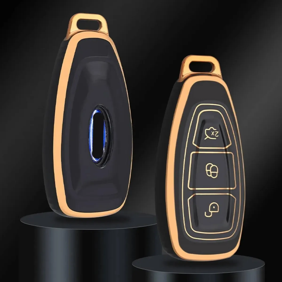 New TPU Sleutelhoesje voor Ford goud K3 Autosleutelhoesjes