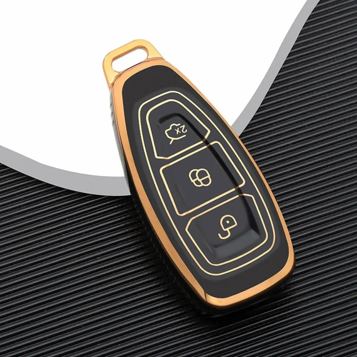 New TPU Sleutelhoesje voor Ford goud K3 Autosleutelhoesjes