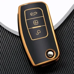Best TPU Sleutelhoesje voor Ford goud G3 Autosleutelhoesjes