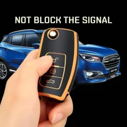Best TPU Sleutelhoesje voor Ford goud G3 Autosleutelhoesjes
