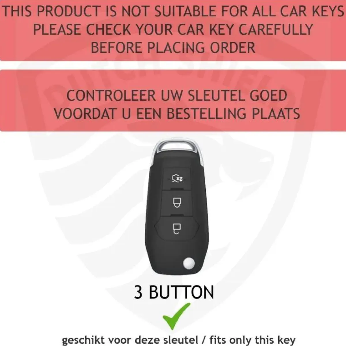 Discount TPU Sleutelhoesje voor Ford zwart F3 Autosleutelhoesjes
