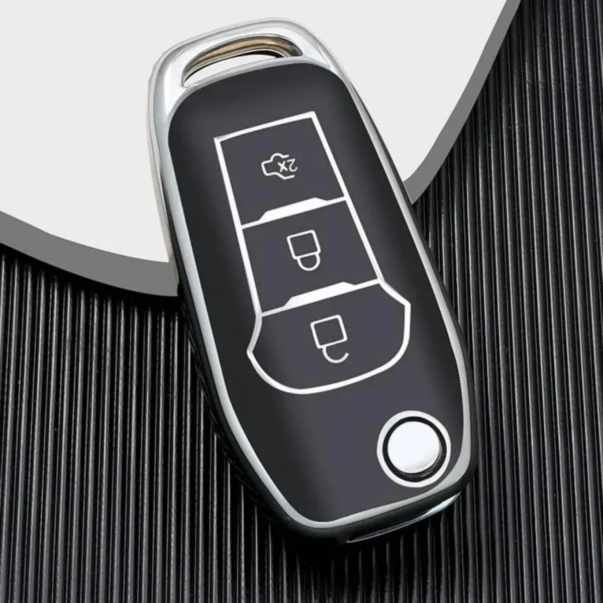 Discount TPU Sleutelhoesje voor Ford zwart F3 Autosleutelhoesjes