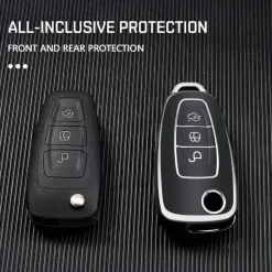New TPU Sleutelhoesje voor Ford zwart E3 Autosleutelhoesjes