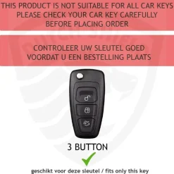 New TPU Sleutelhoesje voor Ford zwart E3 Autosleutelhoesjes