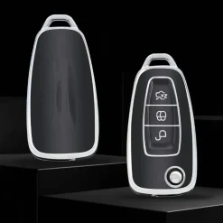 New TPU Sleutelhoesje voor Ford zwart E3 Autosleutelhoesjes