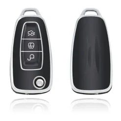 New TPU Sleutelhoesje voor Ford zwart E3 Autosleutelhoesjes