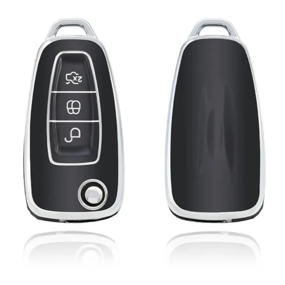 New TPU Sleutelhoesje voor Ford zwart E3 Autosleutelhoesjes