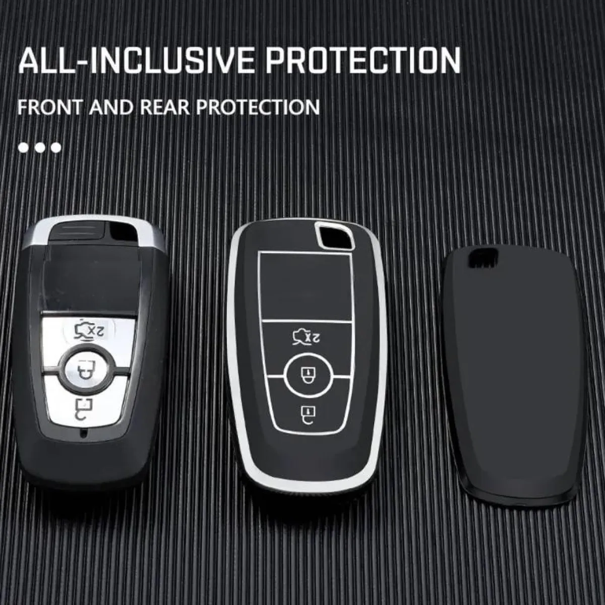 Sale TPU Sleutelhoesje voor Ford zwart B3 Autosleutelhoesjes