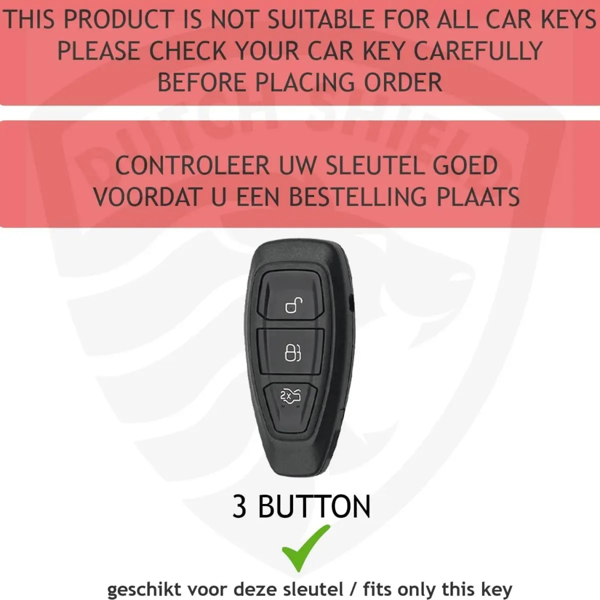 Best TPU Sleutelhoesje voor Ford zwart K3 Autosleutelhoesjes