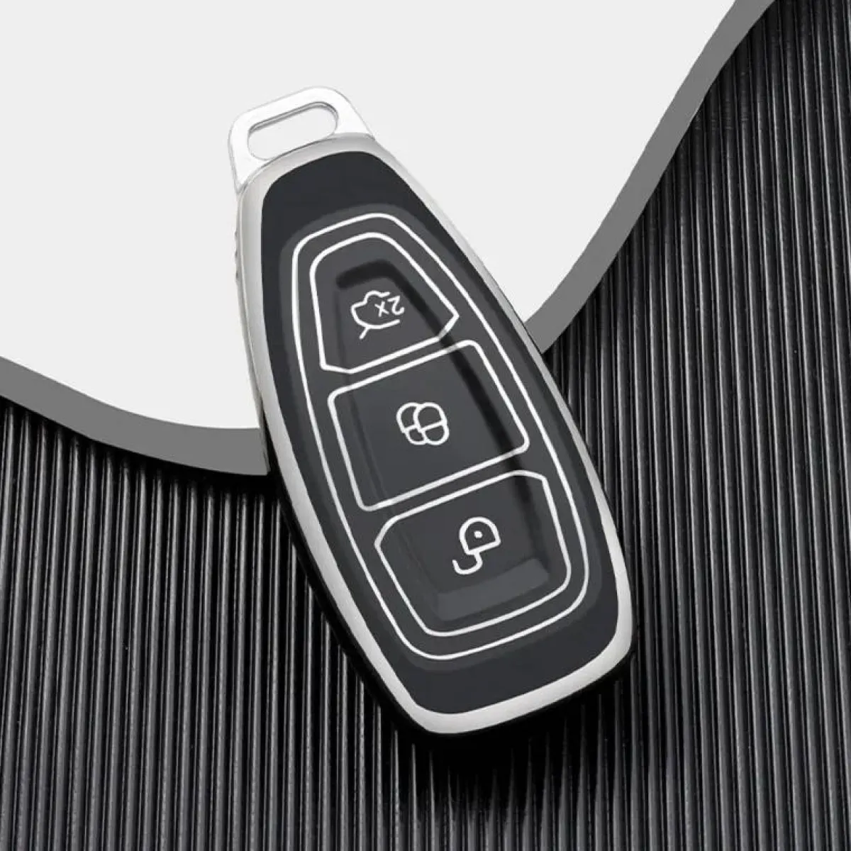 Best TPU Sleutelhoesje voor Ford zwart K3 Autosleutelhoesjes