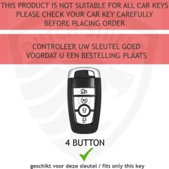 New TPU Sleutelhoesje voor Ford zwart B4 Autosleutelhoesjes