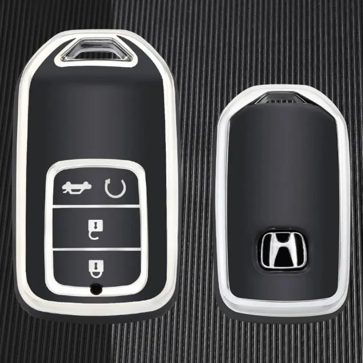 Outlet TPU Sleutelhoesje voor Honda zwart A4A Autosleutelhoesjes