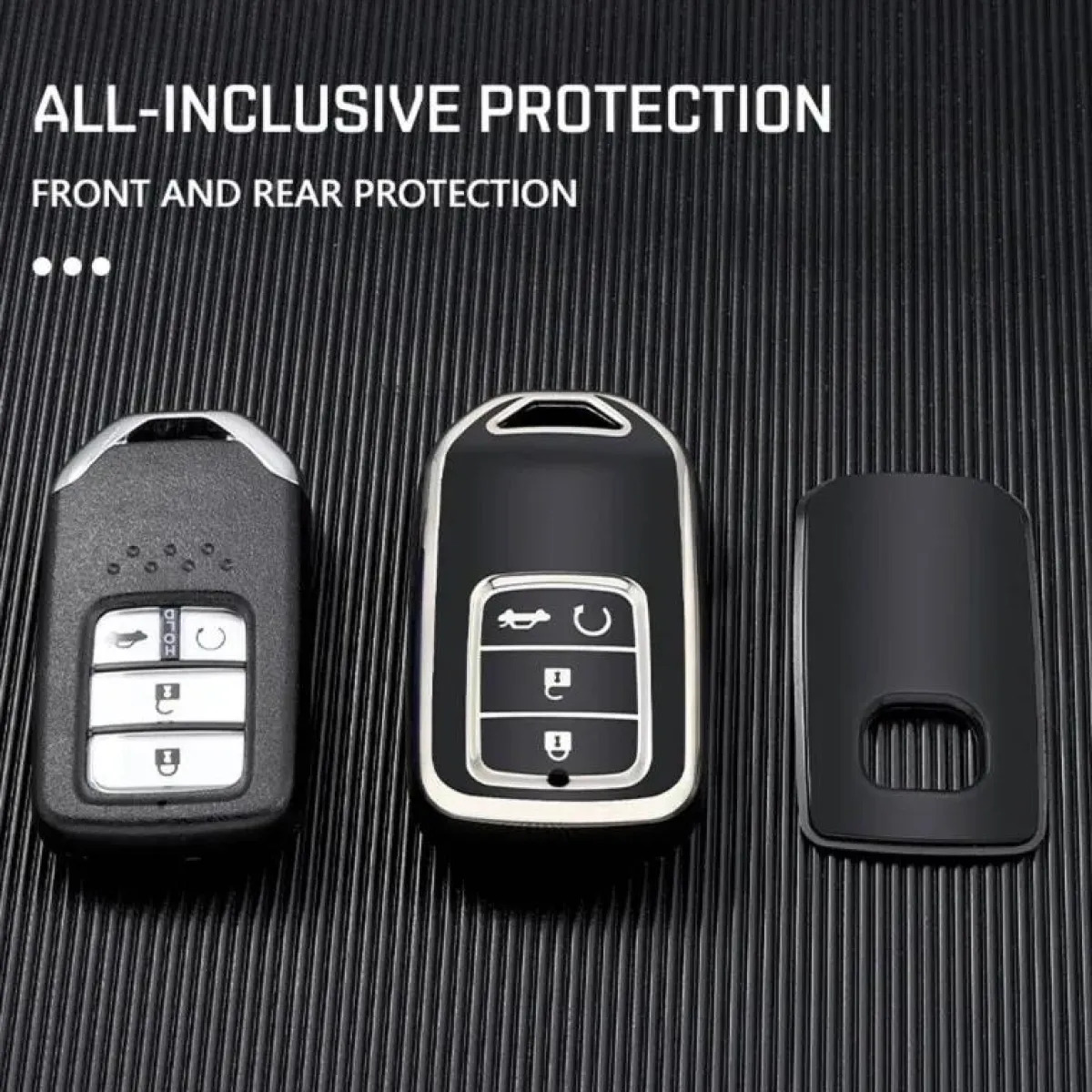 Outlet TPU Sleutelhoesje voor Honda zwart A4A Autosleutelhoesjes