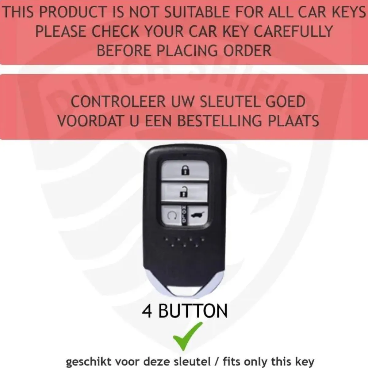 Outlet TPU Sleutelhoesje voor Honda zwart A4A Autosleutelhoesjes