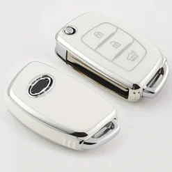 Sale TPU Sleutelhoesje voor Hyundai wit B3 Autosleutelhoesjes