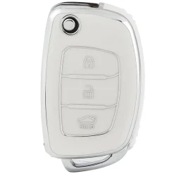 Sale TPU Sleutelhoesje voor Hyundai wit B3 Autosleutelhoesjes