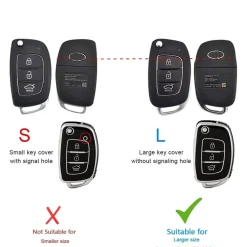 Best TPU Sleutelhoesje voor Hyundai zwart B3 Autosleutelhoesjes
