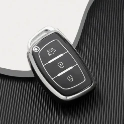Hot TPU Sleutelhoesje voor Hyundai zwart A3A Autosleutelhoesjes