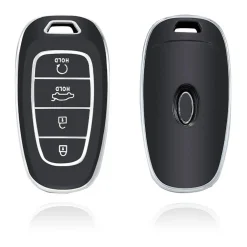 Hot TPU Sleutelhoesje voor Hyundai zwart E4 Autosleutelhoesjes