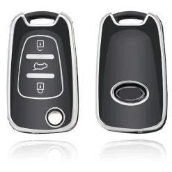 Sale TPU Sleutelhoesje voor Hyundai zwart C3 Autosleutelhoesjes